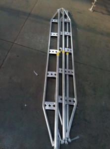 48,3 x 3,2 mm Ringlock-telineiden ristikkolevy